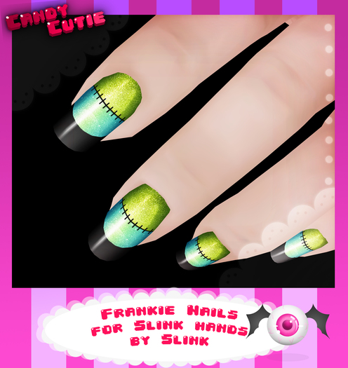-CandyCutie- Frankie Nails (For Slink hands)
