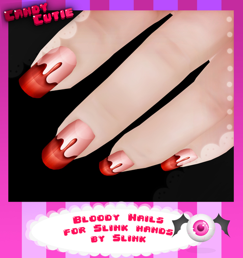 -CandyCutie- Bloody Nails (For Slink hands)