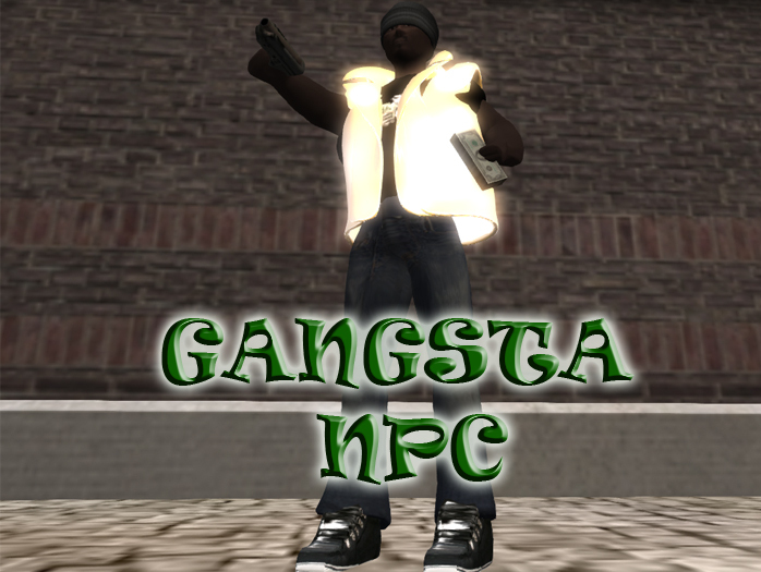 Gangsta thug moving bad guy npc enemy / ally target dummy