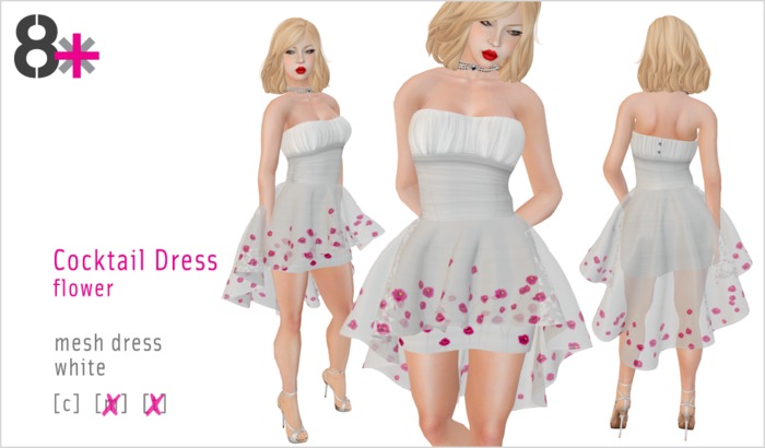 8+ // Clothes - Cocktail Dress - Flower