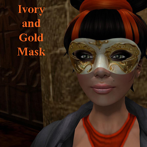 Ivory and gold Mask
