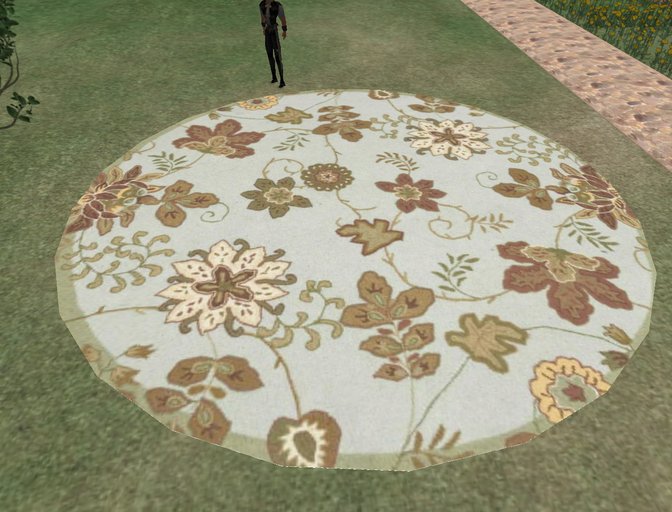 1 Prim Rounded Rug Summer Flowers Any Size carpet decoration home business