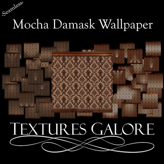 Mocha Damask Wallpaper