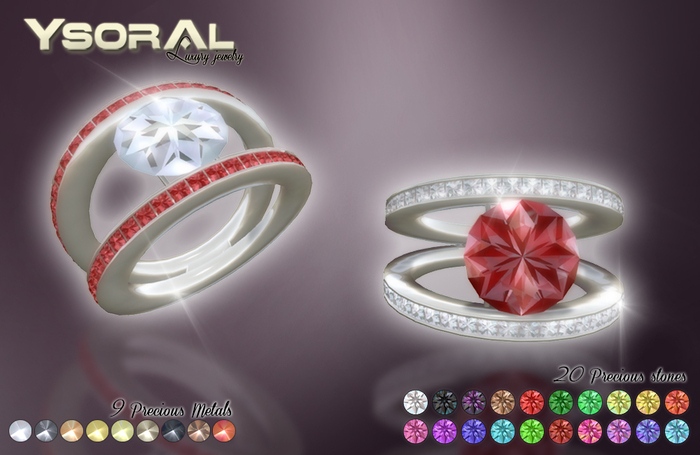 ~~ Ysoral ~~ .: Rings Casey Nano Mesh:.(29 metal & precious stones) 