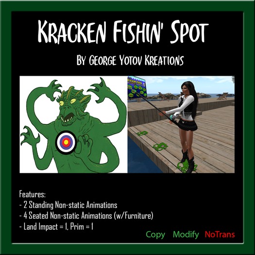 ~GYK~ Kraken Fishin' Spot (boxed)