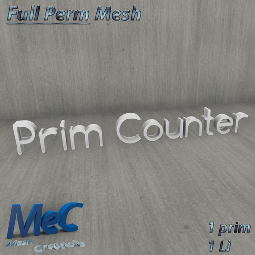 MeC - [Prim Counter] Mesh FULL PERM