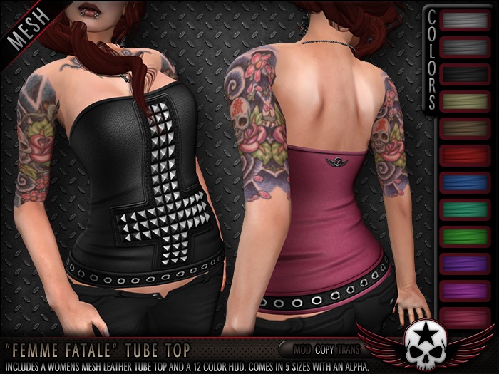 = REBELLION = "FEMME FATALE" TUBE TOP