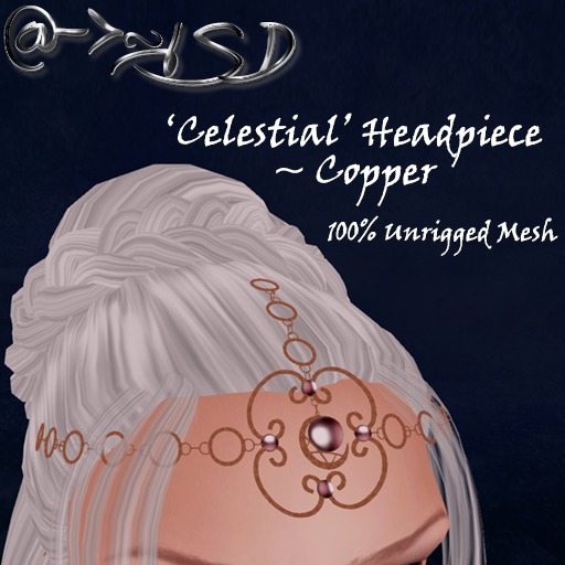 @->~ISD Celestial Sidhe Headpiece ~ Copper