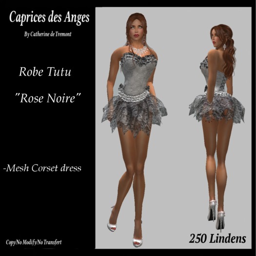 *CdT* Robe tutu "Rose Noire"