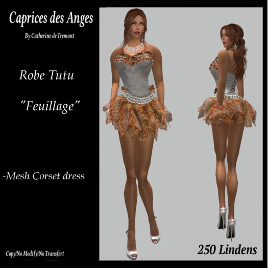 *CdT* Robe tutu "Feuillage"