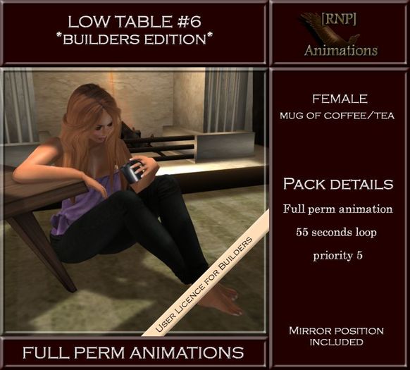 [RNP] Low Table #6_Female_Mug - Full Perm Animation