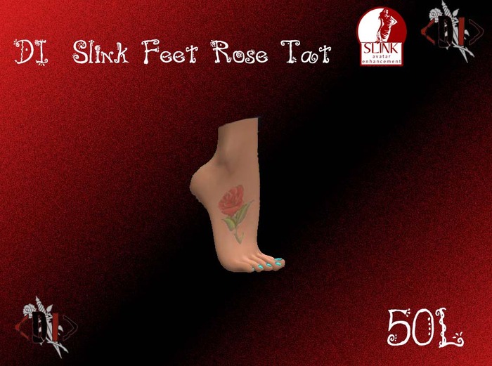 <DI> Slink Foot Rose Tat