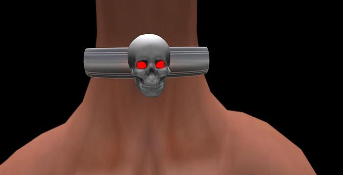 TusK Products Box. Tusk Skull Choker Red Eyes