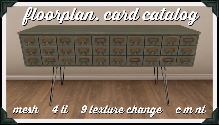 floorplan. card catalog [boxed]