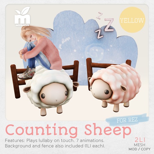 *MishMish* Counting Sheep - BIG - Yellow [Boxed]