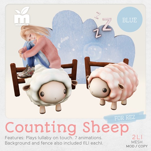 *MishMish* Counting Sheep - BIG - Blue [Boxed]