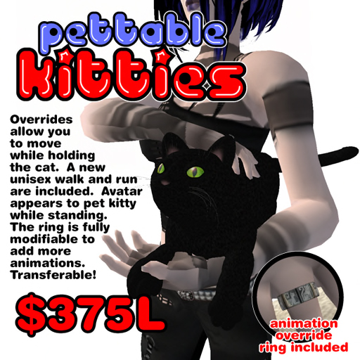 Pettable Kitty Black