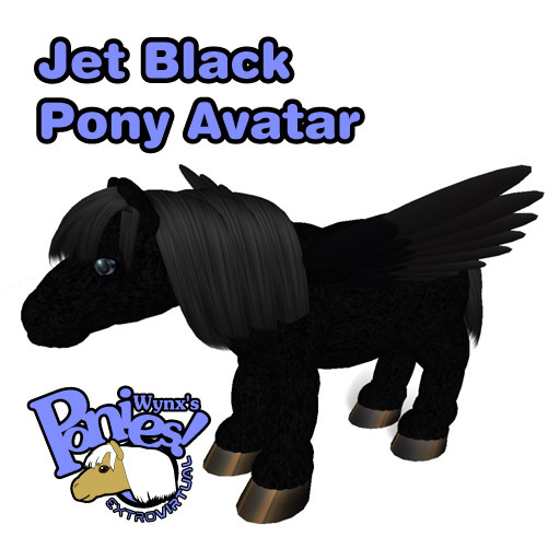ExtroVirtual Jet Black Pony Avatar