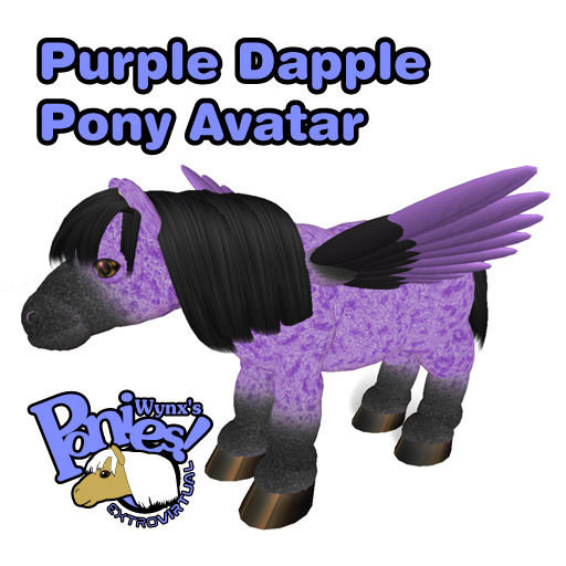 ExtroVirtual Purple Dapple Pony Avatar
