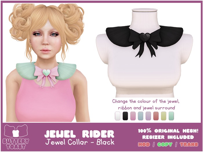 .:Buttery Toast:. Jewel Rider - Black - ORIGINAL