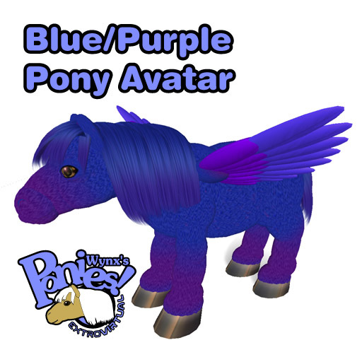 ExtroVirtual Blue/Purple Pony Avatar