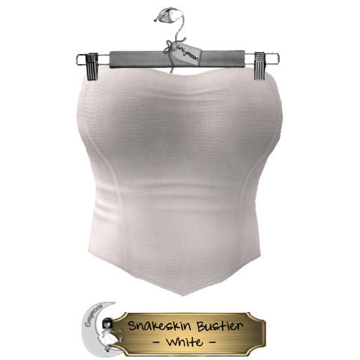 Greymoon_Snakeskin Bustier_White