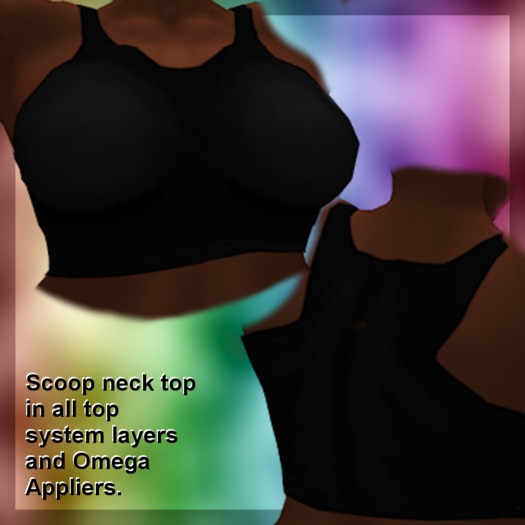 BS! - Scoop Neck Top Black Boxed