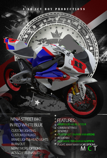 ..:So Icey Motorz:.Ninja Street Bike RWB Stock Boxed