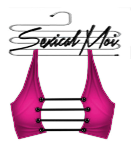 Pink wired  top w/appliers