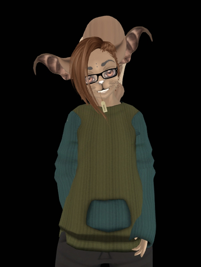 ~TSE~ Knitted Mod for Baggy Hoodie - Green & Blue