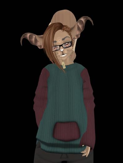 ~TSE~ Knitted Mod for Baggy Hoodie - Blue & Red