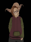 ~TSE~ Knitted Mod for Baggy Hoodie - Red & Green