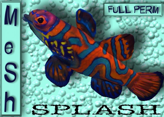 Splash Box Mesh Full Perm Dragonet Mandarin orange 0.5/1