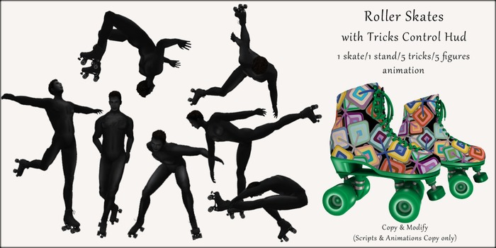 AvaBoy - Roller Skates with Tricks Control Hud GREEN