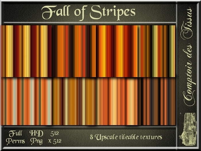 Fall of Stripes - 8 FULL PERMS Textures