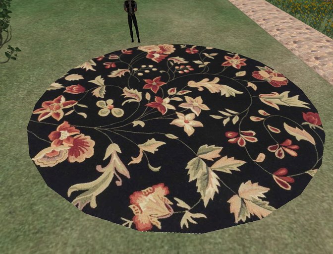 1 Prim Rounded Rug Night Flowers Any Size carpet  home decoration business