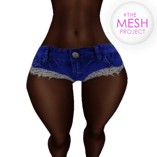 blue Summertime cut offs - TheMeshProject