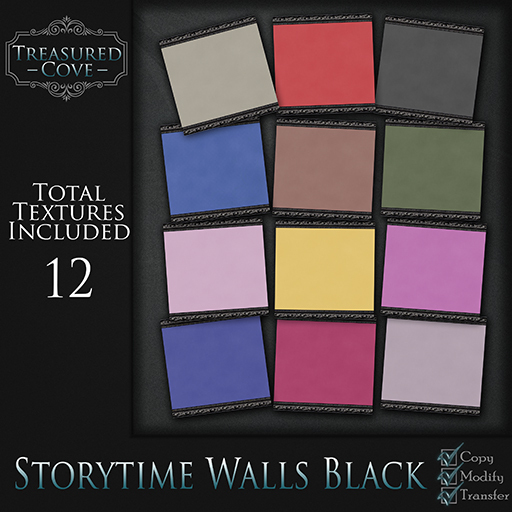 -TC- Storytime Walls Black Textures 50% Discount!!