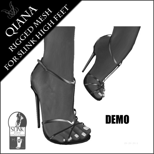 JCD Qiana Purple Rigged Mesh Heels (Slink HIGH) box