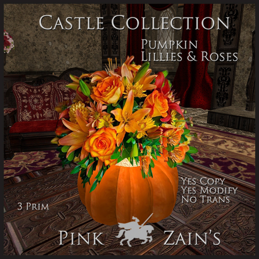 Fall Lillies and Roses in Pumpkin
