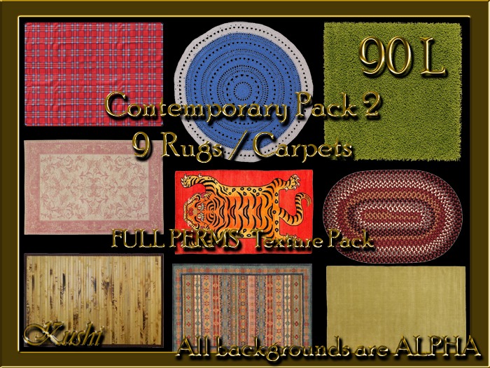 !Kushi! Contemporary Rugs Pack 2 High Resolution Full Perm Textures
