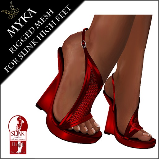 DEMO Myka Rigged Mesh Heels (Slink HIGH)