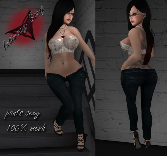 Calca jeans com ziper aberto Verde
