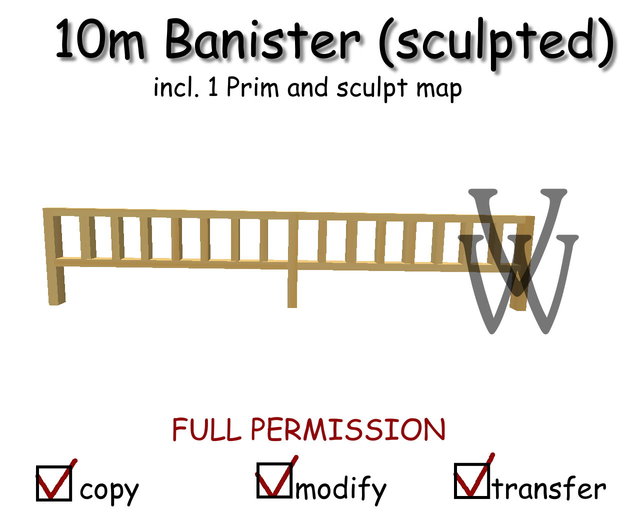sculpted 10m banister   (full permission)