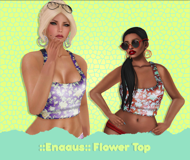 ::Enaaus:: Flower Top - Blue/Rose (BOXED) 