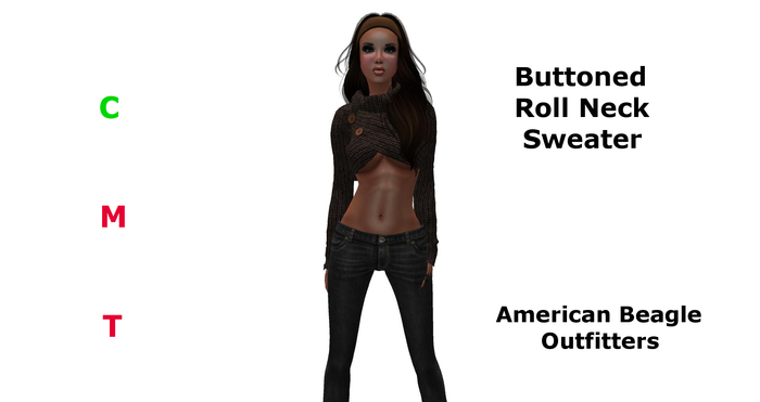 ABO - Buttoned Roll Neck Sweater - demo