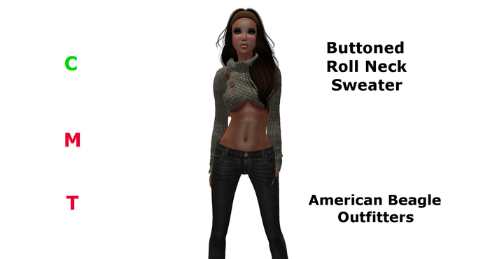 ABO - Buttoned Roll Neck Sweater - demo