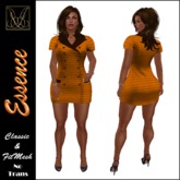 JCD Essence Orange Classic&Fitmesh Dress