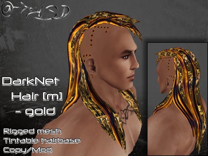 @->~ISD DarkNet Hair M ~ Gold