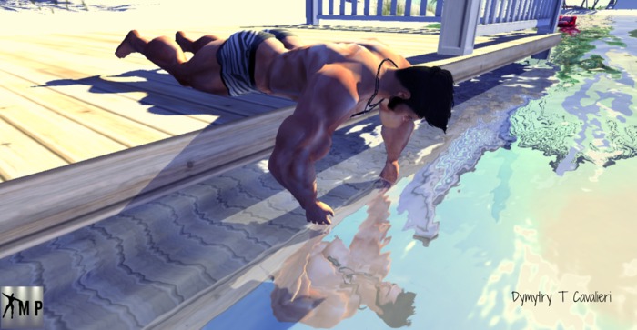 Male Poses - Water Reflexion 2